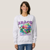 Bahamas Souvenir Geschenk: Abaco Bahamas Sea Turtl Sweatshirt (Vorne ganz)