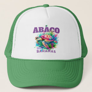 Bahamas Souvenir Geschenk: Abaco Bahamas Sea Turtl Truckerkappe