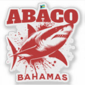 Bahamas Souvenir Geschenk: Abaco Bahamas Shark Fis Aufkleber (Vorderseite)