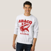 Bahamas Souvenir Geschenk: Abaco Bahamas Shark Fis Sweatshirt (Vorne ganz)