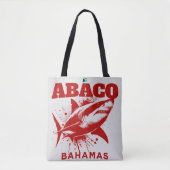 Bahamas Souvenir Geschenk: Abaco Bahamas Shark Fis Tasche (Vorderseite)