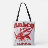 Bahamas Souvenir Geschenk: Abaco Bahamas Shark Fis Tasche (Rückseite)