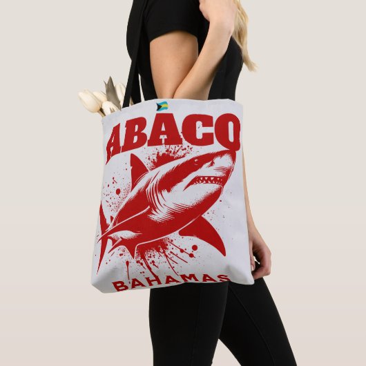 Bahamas Souvenir Geschenk: Abaco Bahamas Shark Fis Tasche (Von Nahem)