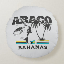 Bahamas Souvenir Geschenk: Abaco Bahamas Unabhängi Rundes Kissen