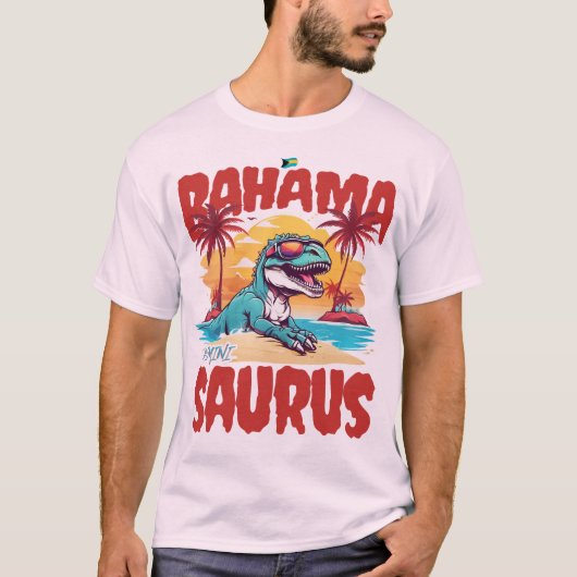 Bahamas Souvenir Geschenk : Bimini Bahama Saurus T T-Shirt (Vorderseite)