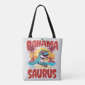 Bahamas Souvenir Geschenk : Bimini Bahama Saurus T Tasche (Rückseite)