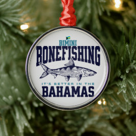 Bahamas Souvenir Geschenk: Bimini Bahamas Bonefish Ornament Aus Metall