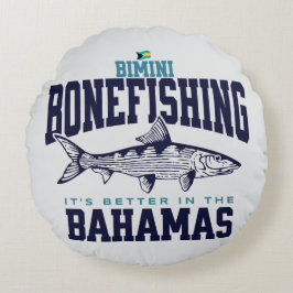 Bahamas Souvenir Geschenk: Bimini Bahamas Bonefish Rundes Kissen