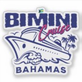 Bahamas Souvenir Geschenk : Bimini Bahamas Cruise Aufkleber (Vorderseite)