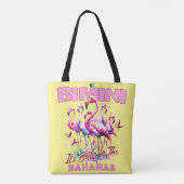 Bahamas Souvenir Geschenk : Bimini Bahamas Flaming Tasche (Rückseite)