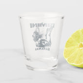 Bahamas Souvenir Geschenk: Bimini Bahamas Schnorch Schnapsglas (Rückseite)