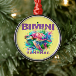 Bahamas Souvenir Geschenk: Bimini Bahamas Sea Turt Ornament Aus Metall