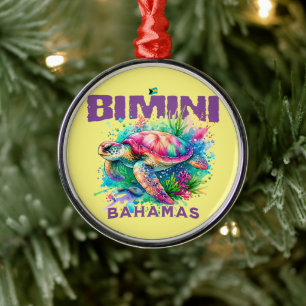 Bahamas Souvenir Geschenk: Bimini Bahamas Sea Turt Ornament Aus Metall