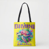 Bahamas Souvenir Geschenk: Bimini Bahamas Sea Turt Tasche (Vorderseite)
