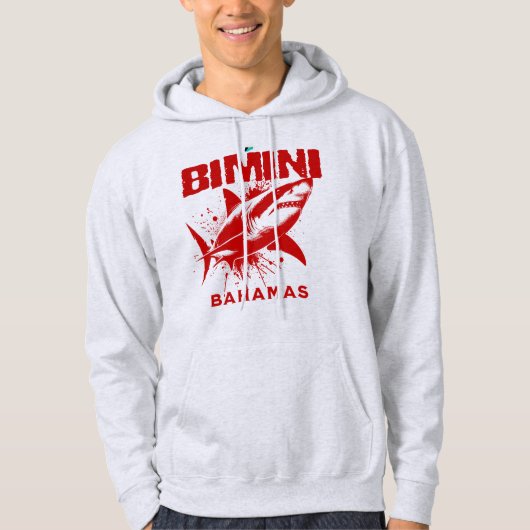 Bahamas Souvenir Geschenk: Bimini Bahamas Shark Fi Hoodie (Vorderseite)