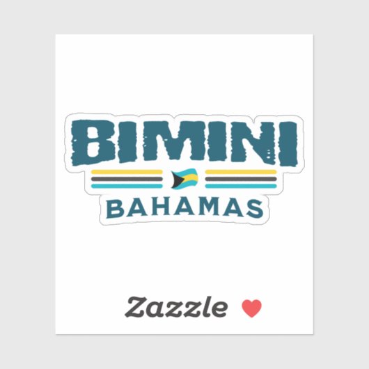 Bahamas Souvenir-Geschenk: Bimini Bahamas Unabhäng Aufkleber (Blatt)