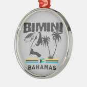 Bahamas Souvenir-Geschenk: Bimini Bahamas Unabhäng Ornament Aus Metall (Links)