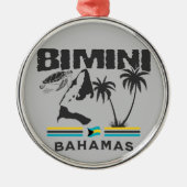 Bahamas Souvenir-Geschenk: Bimini Bahamas Unabhäng Ornament Aus Metall (Vorne)