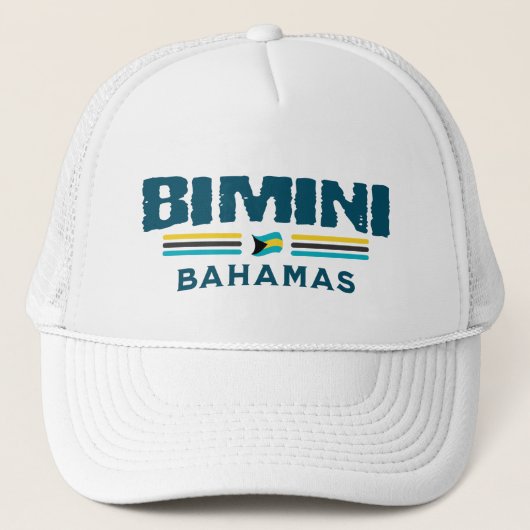 Bahamas Souvenir-Geschenk: Bimini Bahamas Unabhäng Truckerkappe (Vorderseite)