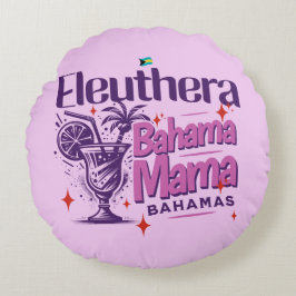 Bahamas Souvenir Geschenk: Eleuthera Bahama Mama Rundes Kissen