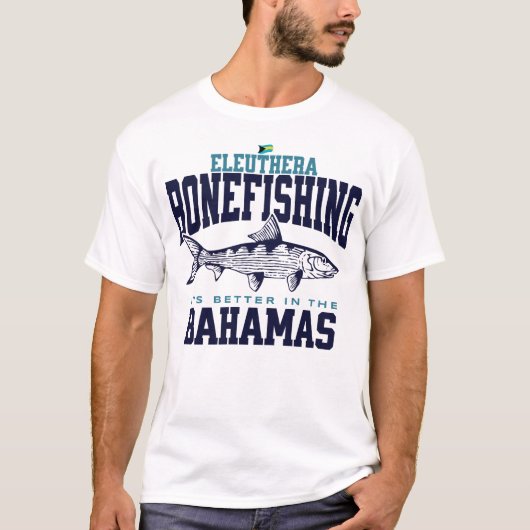 Bahamas Souvenir Geschenk : Eleuthera Bahamas Bone T-Shirt (Vorderseite)