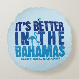 Bahamas Souvenir Geschenk : Eleuthera Bahamas Crui Rundes Kissen