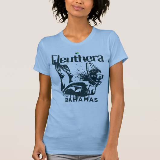 Bahamas Souvenir Geschenk : Eleuthera Bahamas Dive T-Shirt (Vorderseite)