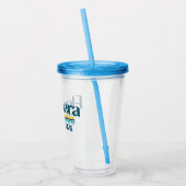 Bahamas Souvenir Geschenk: Eleuthera Bahamas Flagg Acryltrinkbecher (Links)