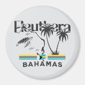 Bahamas Souvenir Geschenk: Eleuthera Bahamas Flagg Magnet (Vorne)