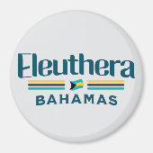 Bahamas Souvenir Geschenk: Eleuthera Bahamas Flagg Magnet (Vorne)