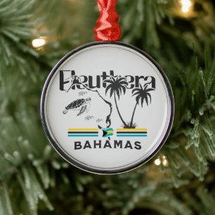Bahamas Souvenir Geschenk: Eleuthera Bahamas Flagg Ornament Aus Metall