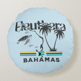 Bahamas Souvenir Geschenk: Eleuthera Bahamas Flagg Rundes Kissen