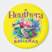 Bahamas Souvenir Geschenk : Eleuthera Bahamas Turt Magnet (Vorne)