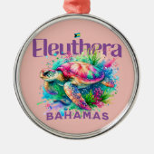 Bahamas Souvenir Geschenk : Eleuthera Bahamas Turt Ornament Aus Metall (Vorne)