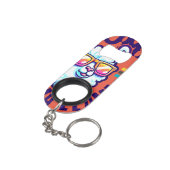 Bahamas Souvenir Geschenk: Exuma Bahamas Bahama Ll Mini Flaschenöffner (Rückseite Schrägansicht)