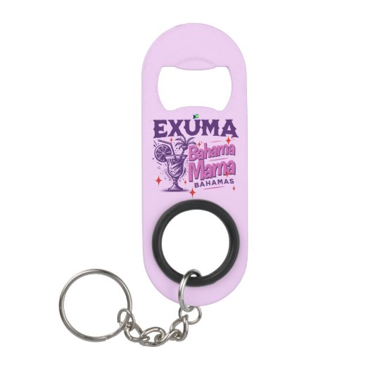 Bahamas Souvenir Geschenk: Exuma Bahamas Bahama Ma Mini Flaschenöffner (Vorderseite)