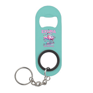 Bahamas Souvenir Geschenk : Exuma Bahamas Flamingo Mini Flaschenöffner