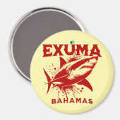 Bahamas Souvenir Geschenk: Exuma Bahamas Hai Fisch Magnet (Vorderseite/Rückseite)