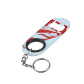 Bahamas Souvenir Geschenk: Exuma Bahamas Hai Fisch Mini Flaschenöffner (Rückseite Schrägansicht)