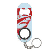 Bahamas Souvenir Geschenk: Exuma Bahamas Hai Fisch Mini Flaschenöffner (Rückseite)