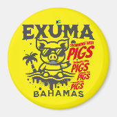Bahamas Souvenir Geschenk: Exuma Bahamas Schwimmsc Magnet (Vorne)