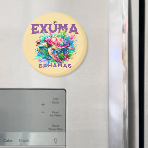 Bahamas Souvenir Geschenk: Exuma Bahamas Sea Turtl Magnet