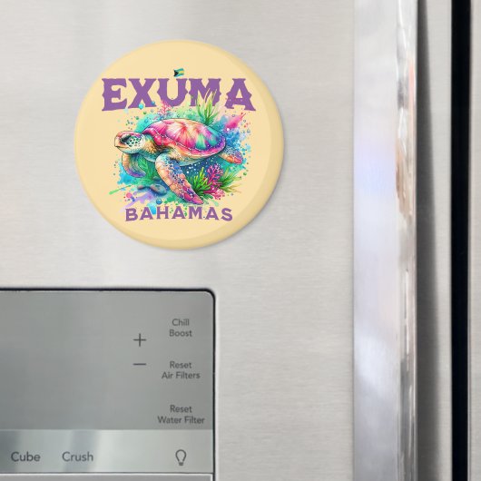 Bahamas Souvenir Geschenk: Exuma Bahamas Sea Turtl Magnet (In Situ (Kühlschrank))