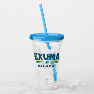 Bahamas Souvenir Geschenk: Exuma Bahamas Unabhängi Acryltrinkbecher