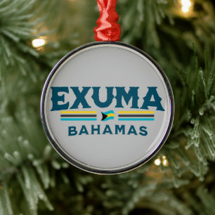 Bahamas Souvenir Geschenk: Exuma Bahamas Unabhängi Ornament Aus Metall
