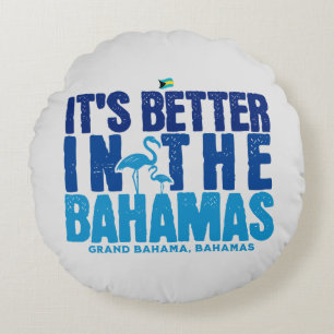 Bahamas Souvenir Geschenk: Grand Bahama Bahamas Cr Rundes Kissen