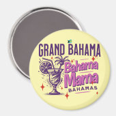 Bahamas Souvenir Geschenk: Grand Bahama Mama Cruis Magnet (Vorderseite/Rückseite)
