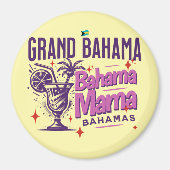 Bahamas Souvenir Geschenk: Grand Bahama Mama Cruis Magnet (Vorne)