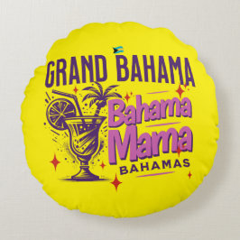 Bahamas Souvenir Geschenk: Grand Bahama Mama Cruis Rundes Kissen