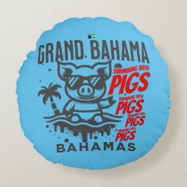 Bahamas Souvenir Geschenk: Grand Bahama Schwimmsch Rundes Kissen
